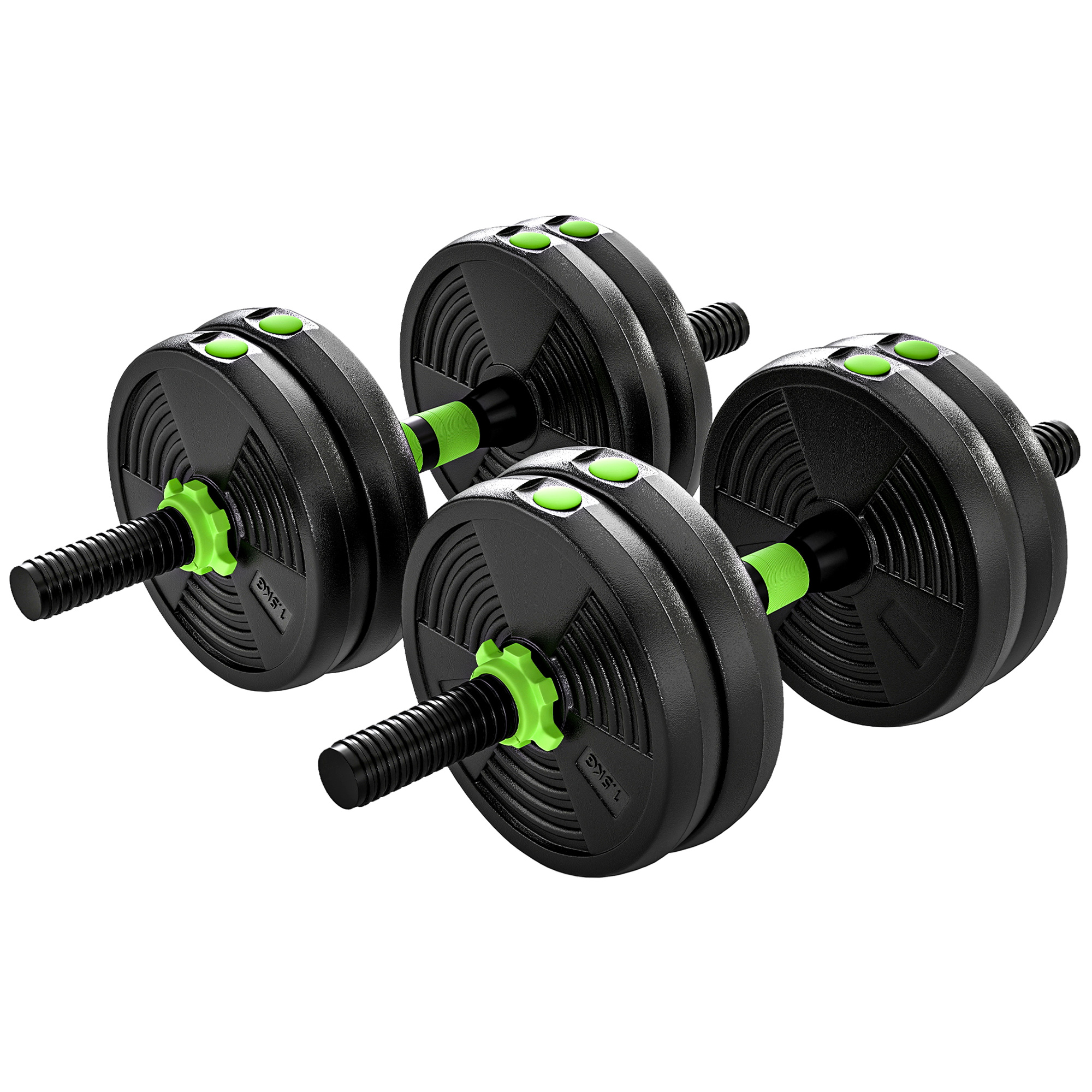 Regulējams hanteļu komplekts 15 kg, hanteļu komplekts, stieņi, svaru treniņu komplekts