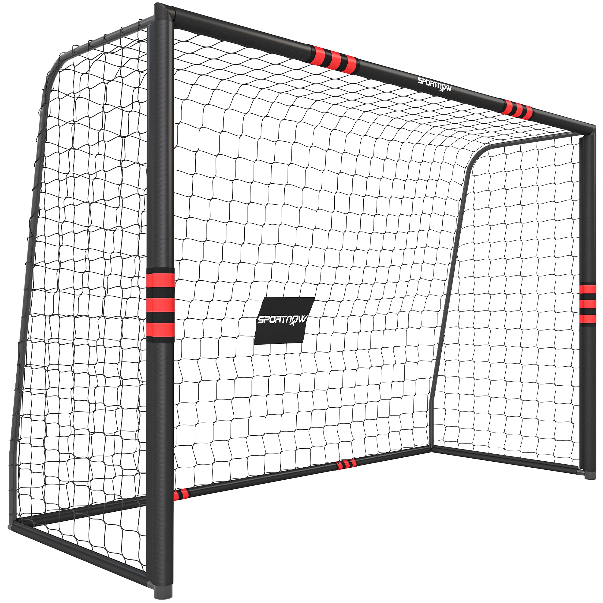 Dārza futbola vārti 300 x 200 cm. Izturīgi āra vārti ar vārtu tīklu, polsterējumu, zemes mietiņiem un pretkorozijas pārklājumu.