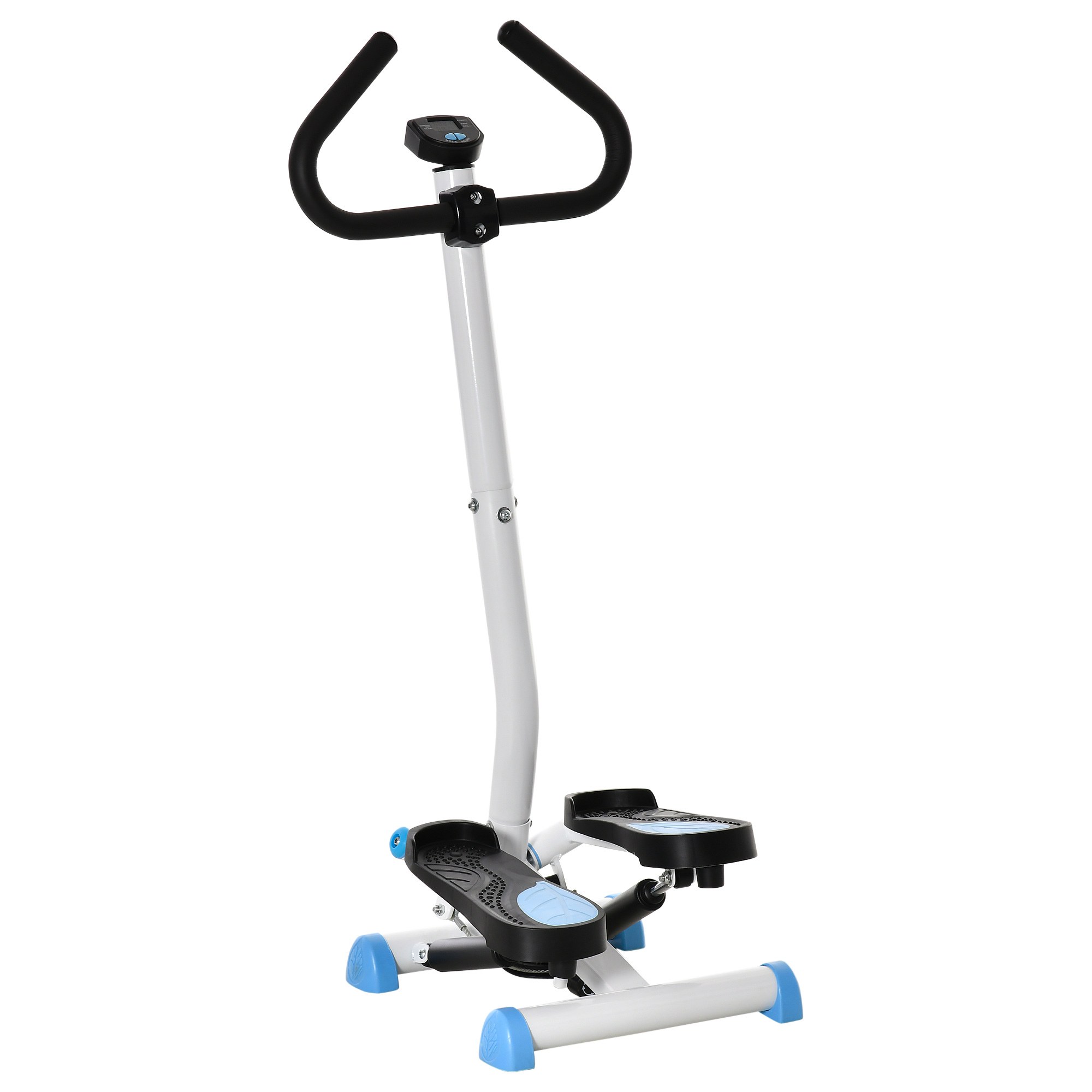 Stepper fitnesa trenažieris, LCD monitors, neslīdoši pedāļi, tērauds un ABS, 55x44x108 cm, līdz 100 kg
