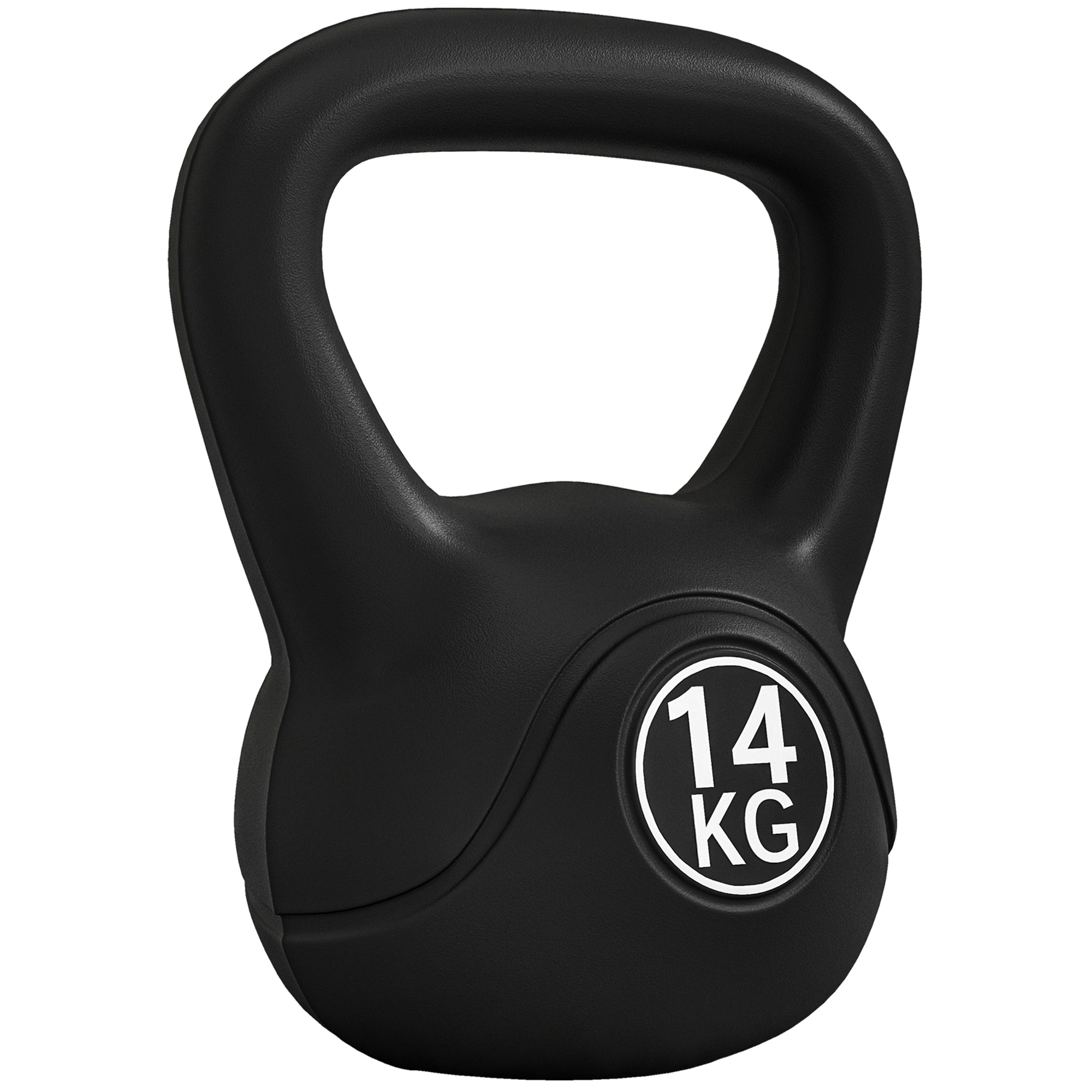 Svaru bumba, 14 kg - ar smiltīm pildīta hantele iesācējiem, melna