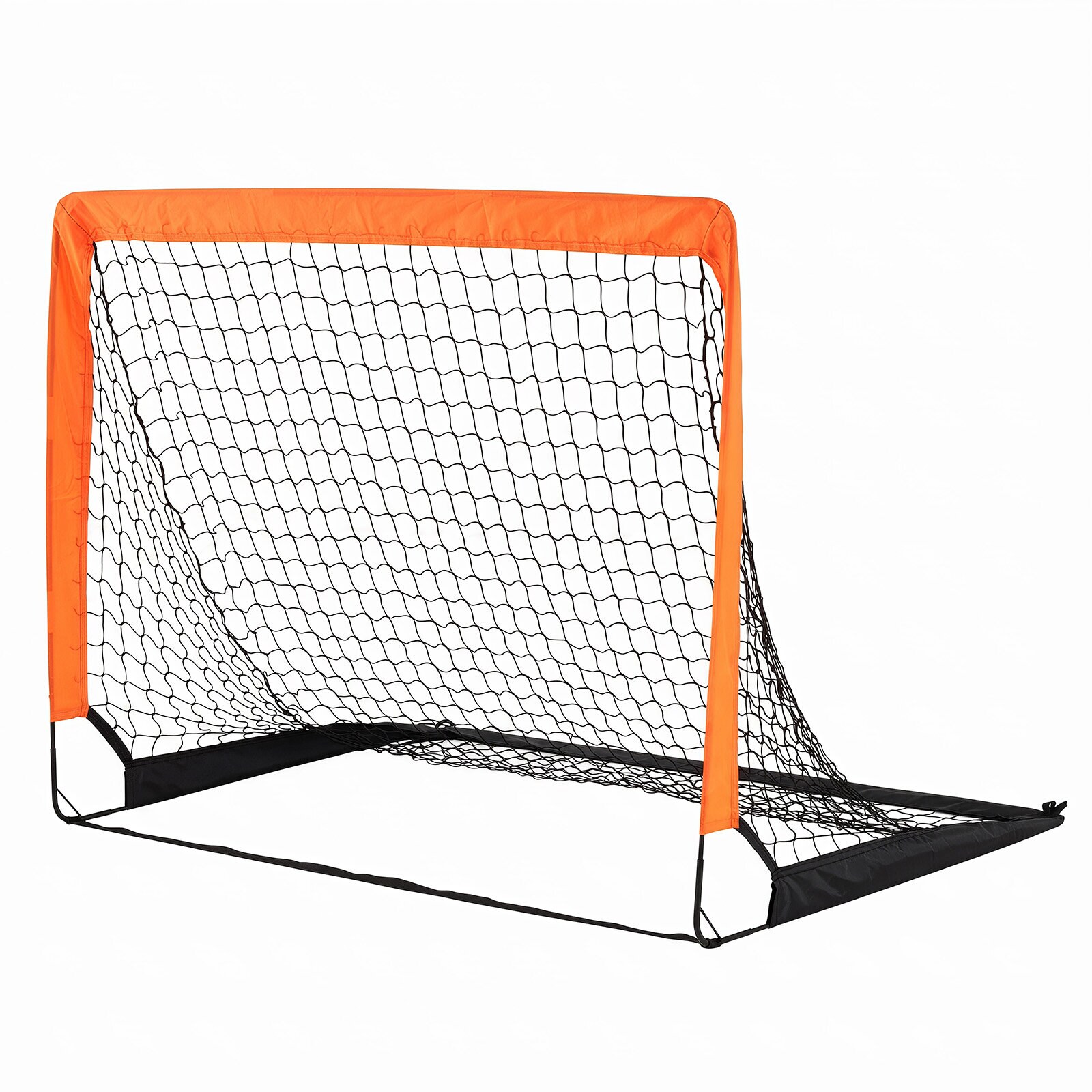 2 bērnu futbola vārtu komplekts ar pastiprinātiem stikla šķiedras stieņiem, 120 x 96 x 96 cm, oranži