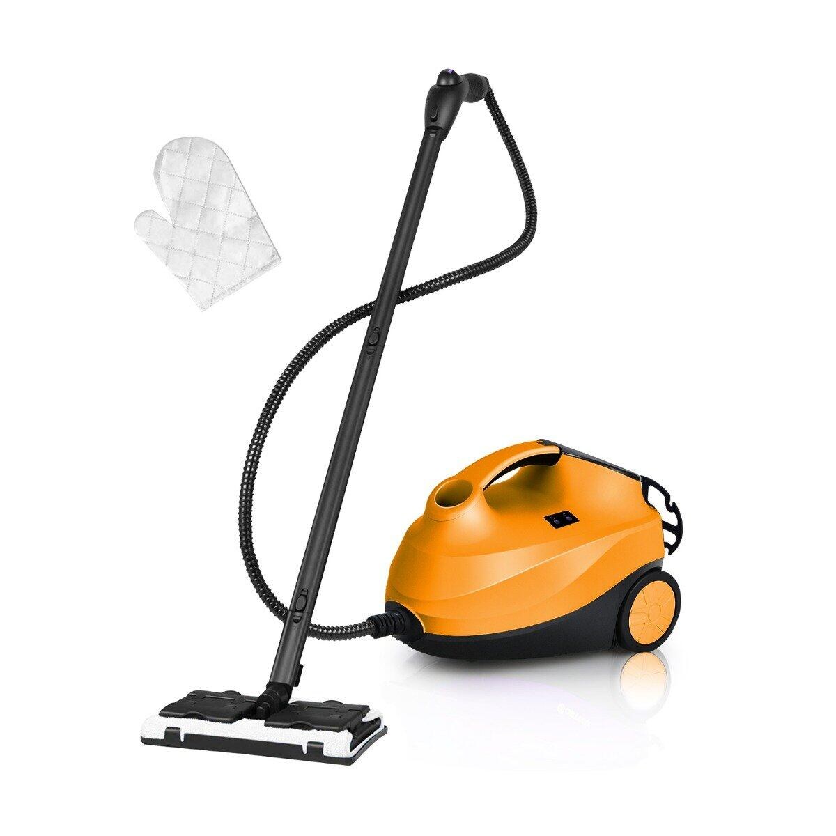 Tvaika tīrītājs tvaika mops 2000W grīdas tvaika tīrītājs ar 19 piederumiem oranžs