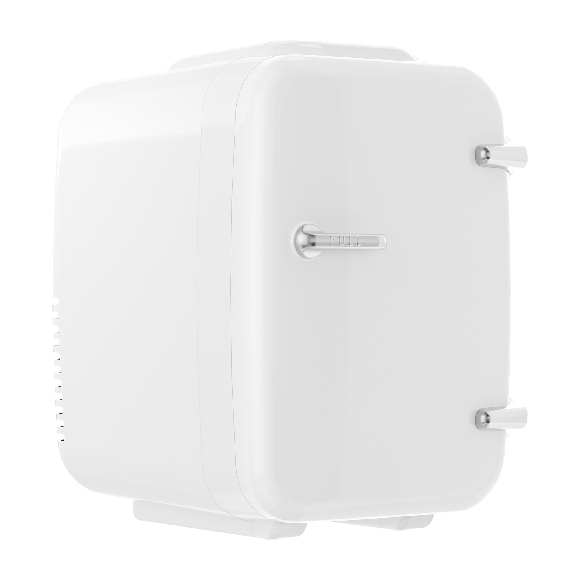 Pārnēsājams mini ledusskapis ar dzesēšanas un sildīšanas funkciju, 12 V/230 V, 4 l, 28 x 20,5 x 29,5 cm, balts
