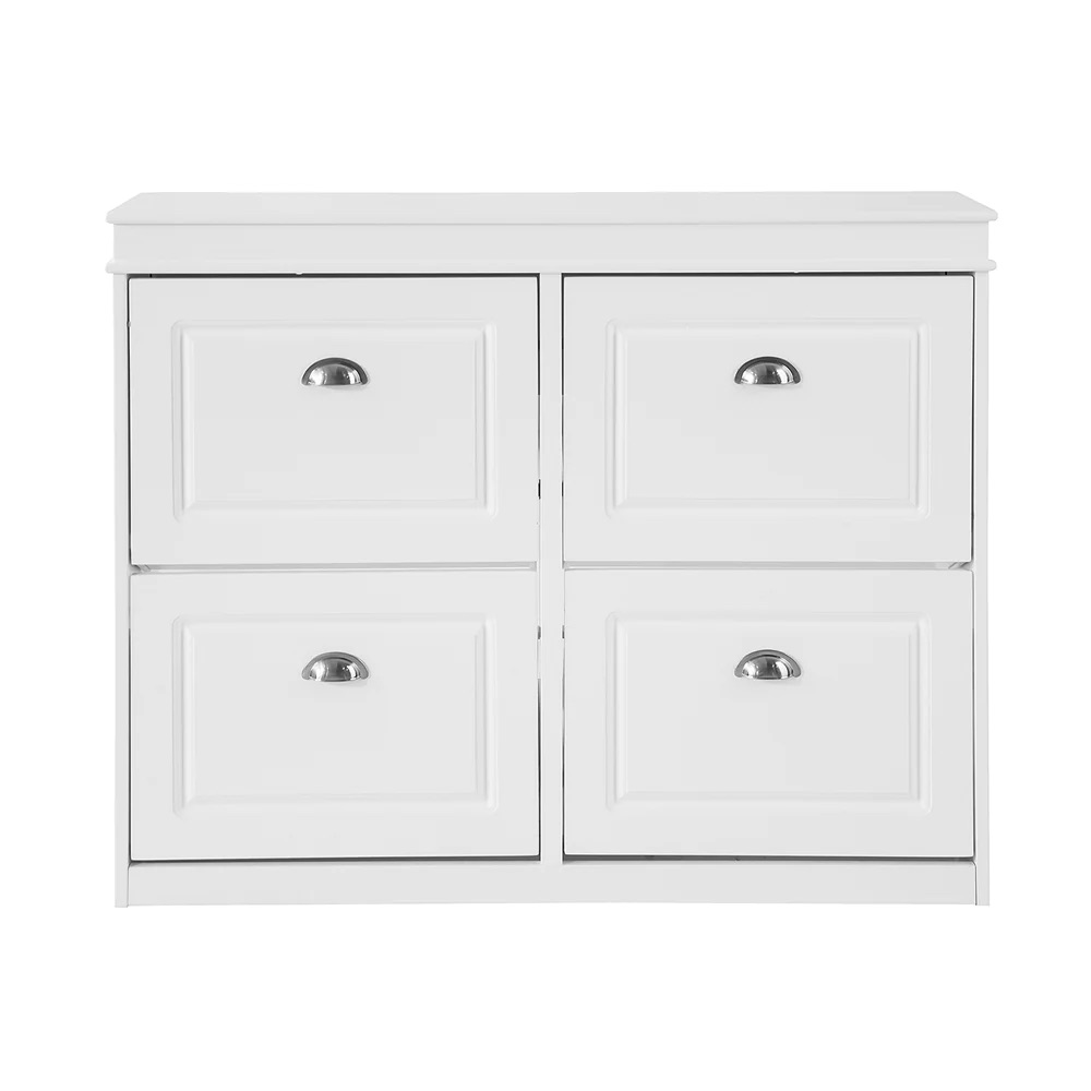 Apavu plaukts, 4 nodalījumi, augstums 83 cm, balts