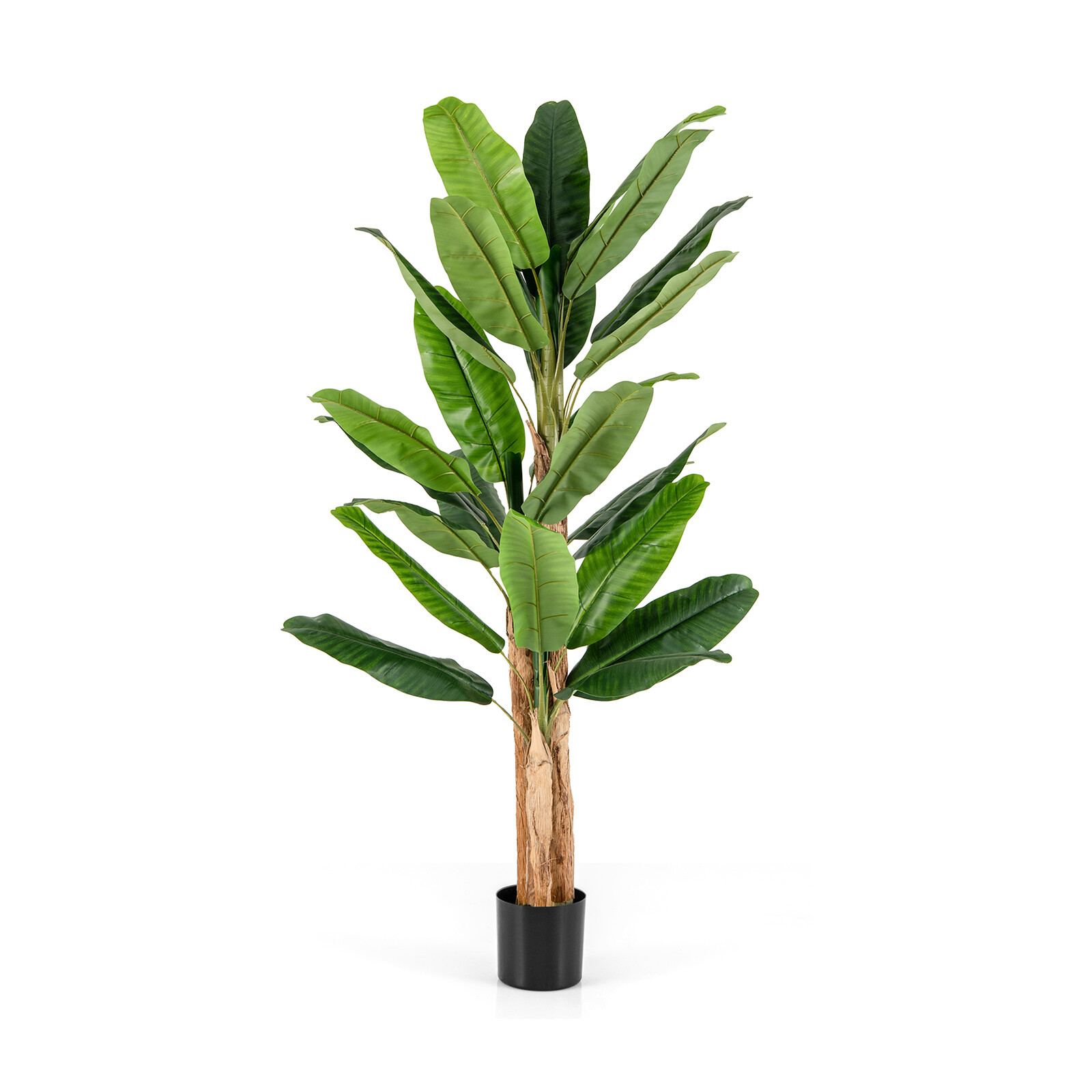 1,5/198 cm augsts mākslīgais banānu koks ar 10/27 lielām lapām - 198 cm