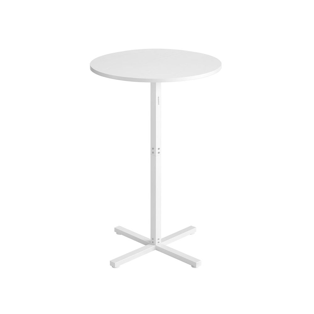 Apaļais stieņu galds 60 x 60 x 104,5 cm sniegbalts