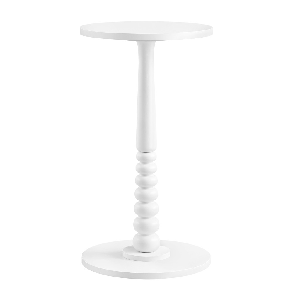 Mariel Collection — apaļš sānu galds vidēji modernā stilā, mākoņbalts