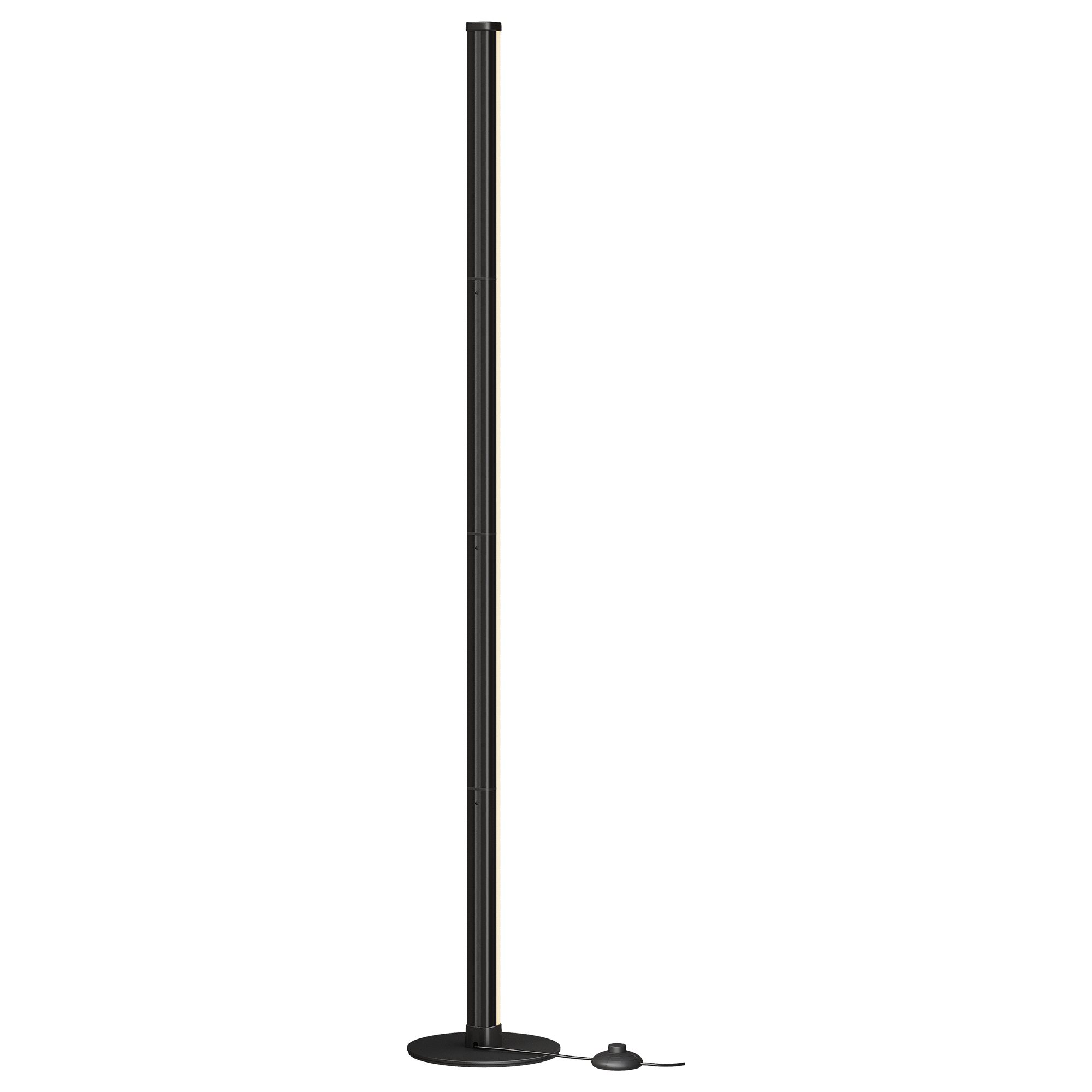 Aptumšojama LED - stāvlampa ar silti baltu gaismu, 3000 K, 18 x 18 x 139,4 cm, melna