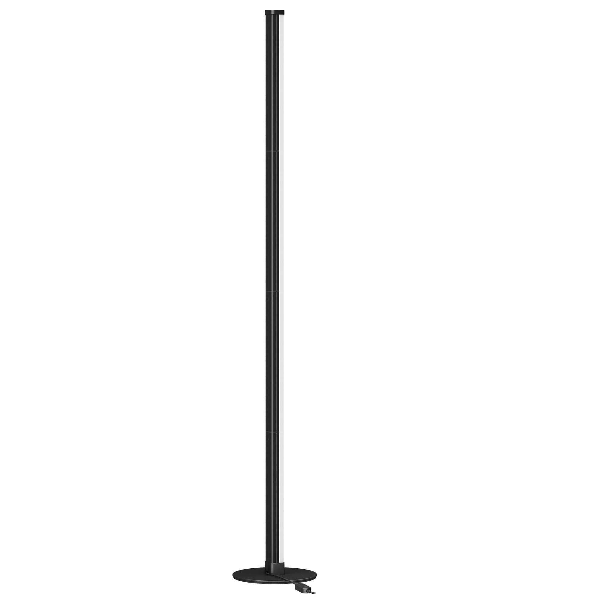 RGB LED — stāvlampa ar lietotņu vadību un mūzikas sinhronizāciju, 18 x 18 x 139,4 cm, melna