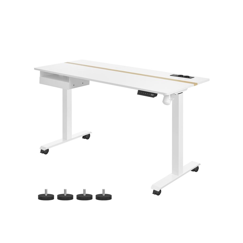 Augstumā regulējams rakstāmgalds 60 x 140 cm, balts