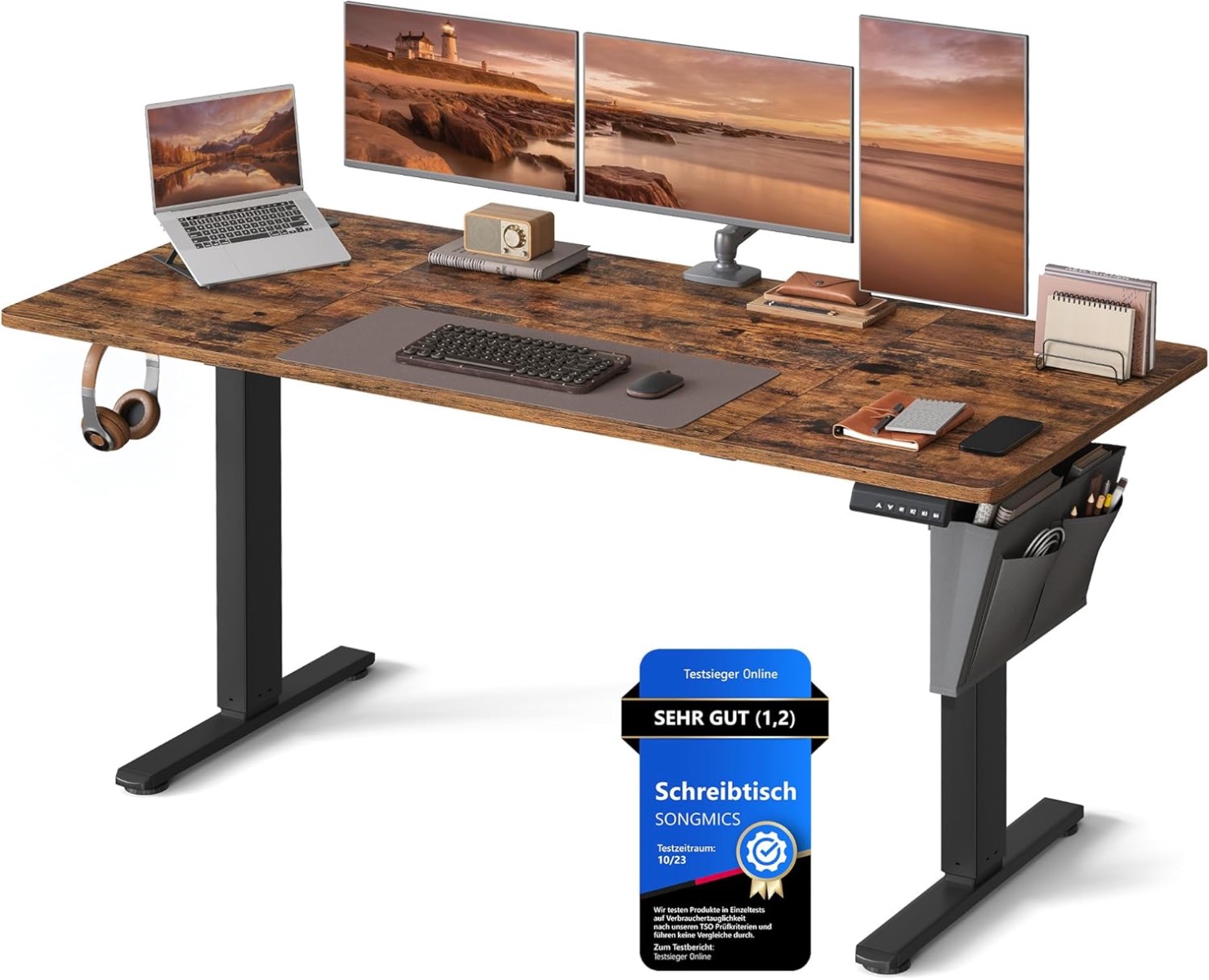 Elektriskais galds ar regulējamu augstumu 70 x 160 x (72 - 120) cm