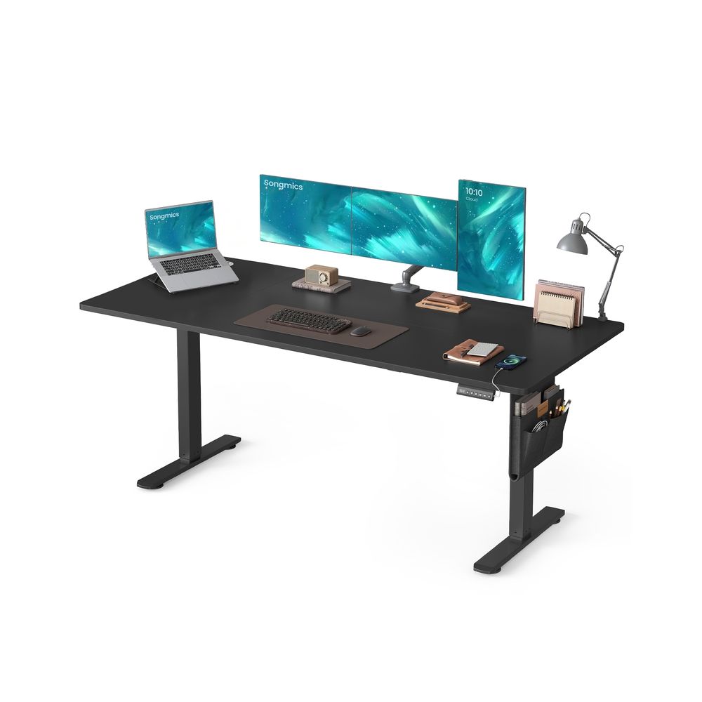 Elektriline kõrgusreguleeritav kirjutuslaud 180 x 80 cm - 4 mälukohaga reguleeritav laud USB-C pesaga ergonoomiline
