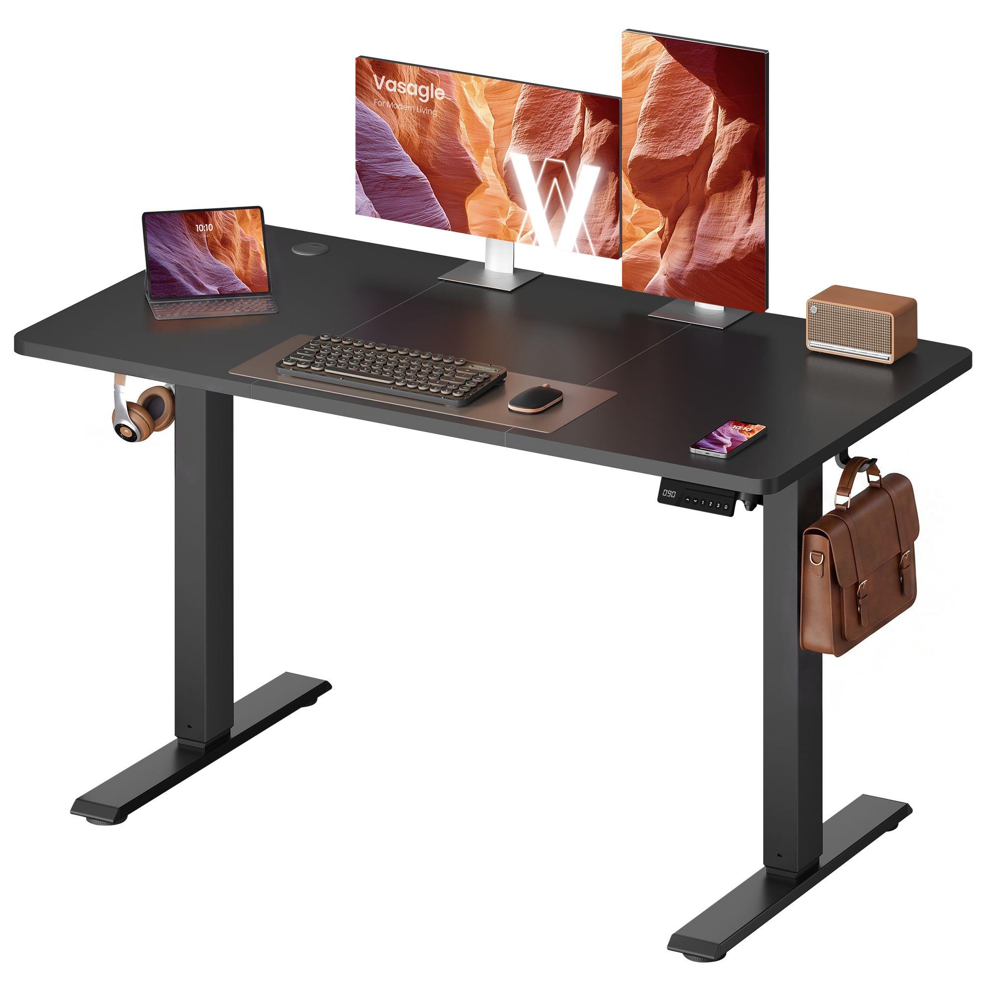 Augstumā regulējams galds 120 x 60 cm melns