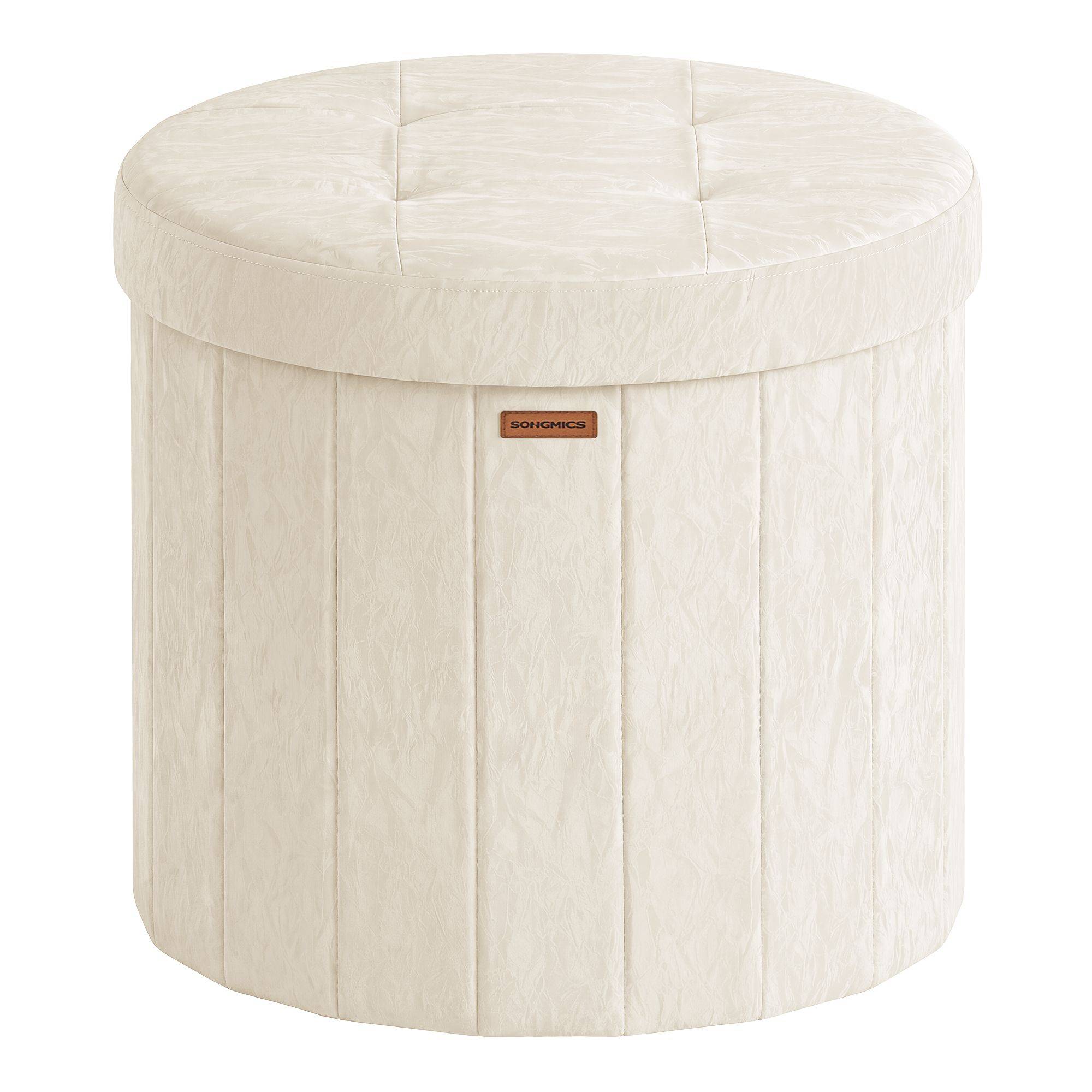 Apaļš salokāms pufs ar glabāšanas nodalījumu, 65 l