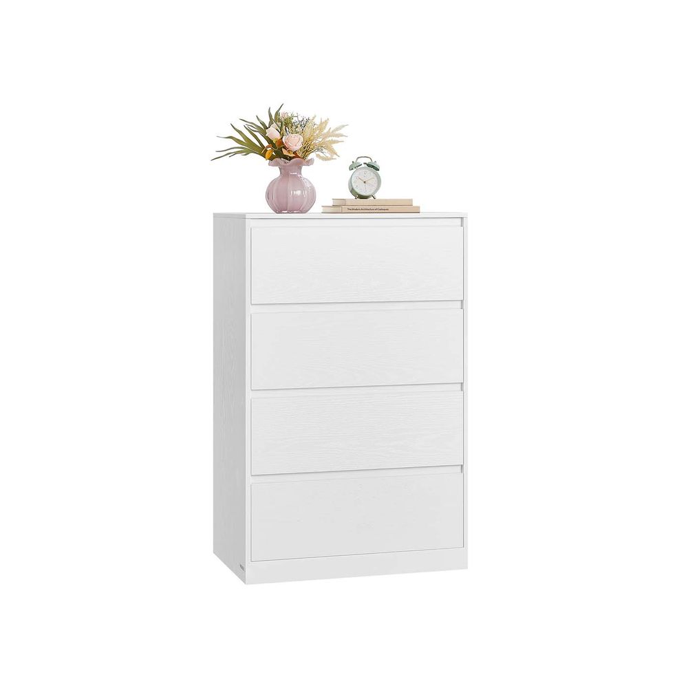4 kumode, kumode, kumode, lina kumode, guļamistaba, 40 x 60 x 97,4 cm, Modern Kailyn Collection, sniega balta
