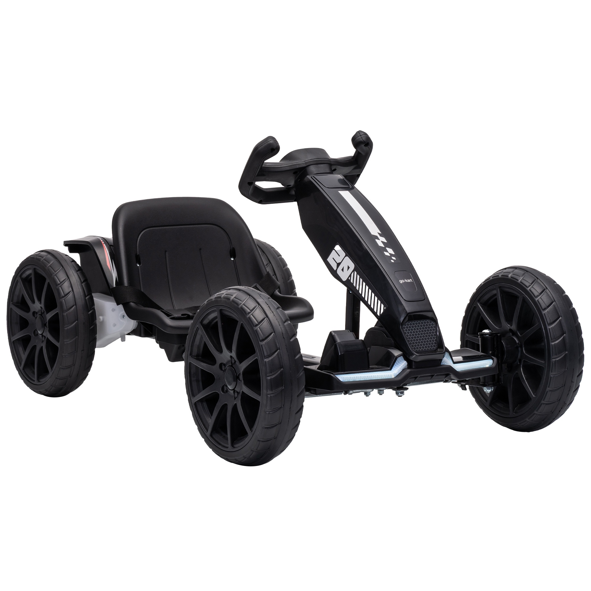 Bērnu elektriskais kartings, 12 V, 2 motori, 4 pozīcijās regulējams sēdeklis, vienmērīga iedarbināšana, EVA riteņi un LED priekšējie lukturi