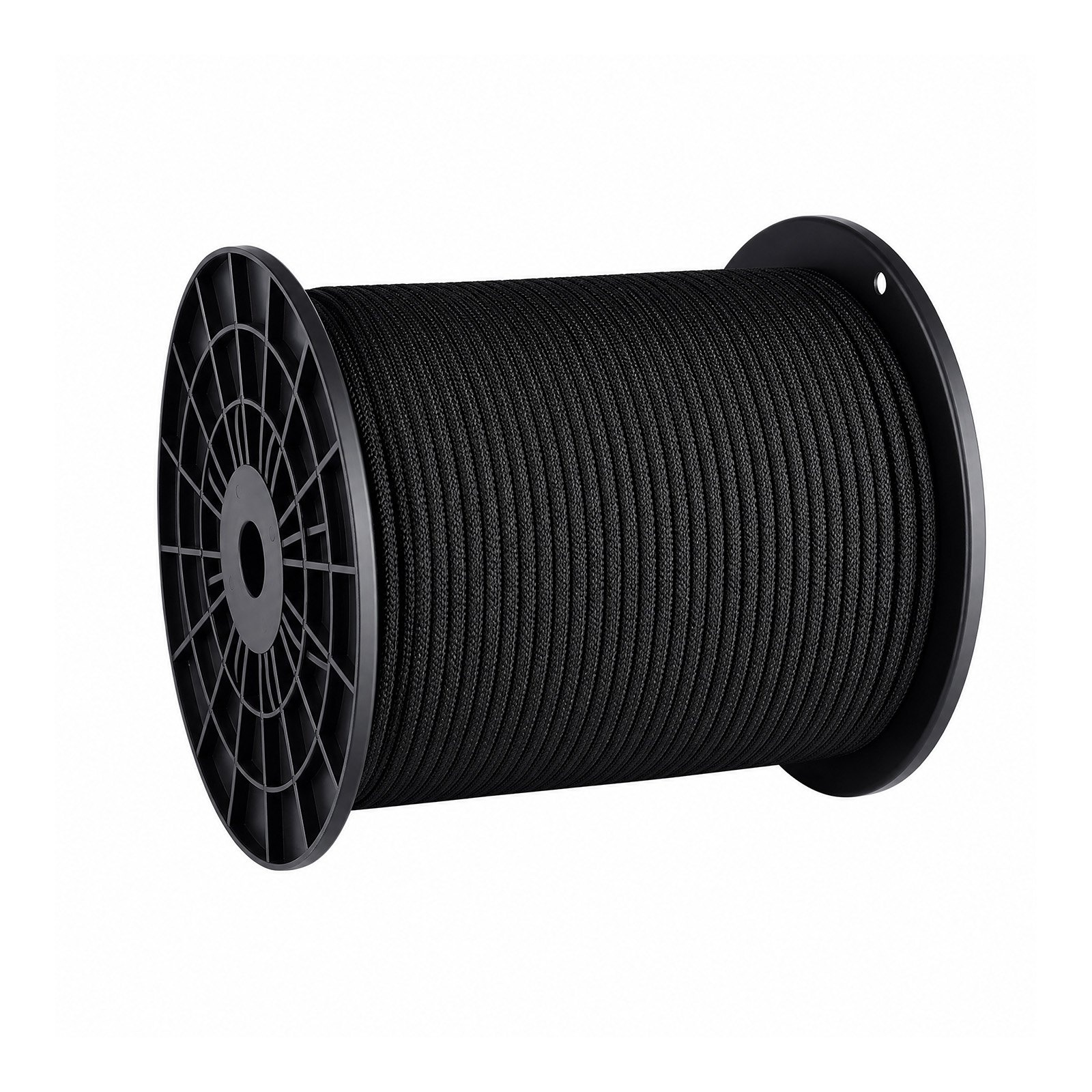 Neilona 550 paracord aukla, 4,7 mm × 305 m, 7 pavedieni, pārraušanas izturība 295 kg, taktiskā izdzīvošanas aukla pārgājieniem un rokassprādzēm, melna