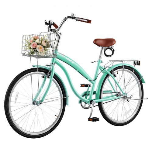 Sieviešu pilsētas velosipēds 26″, 1 pārnesums – gaiši zaļš