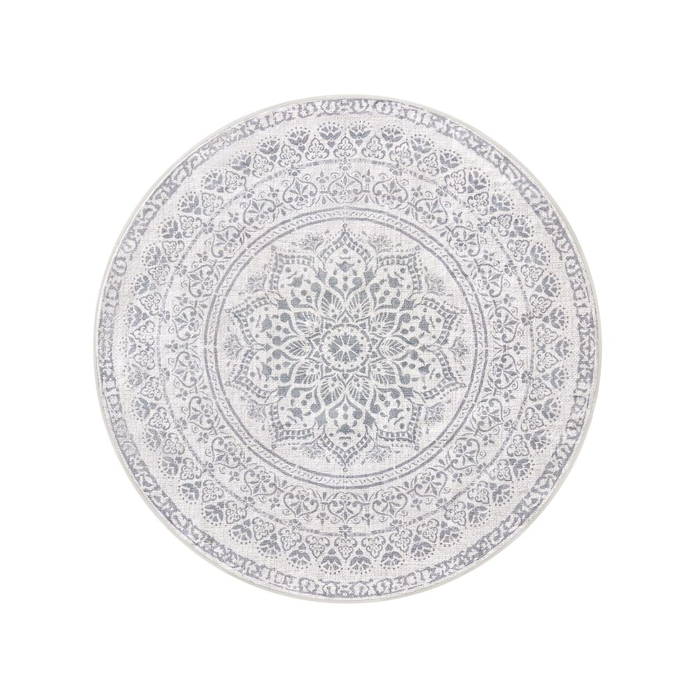 Ümmargune boho stiilis vaip 120 cm hall