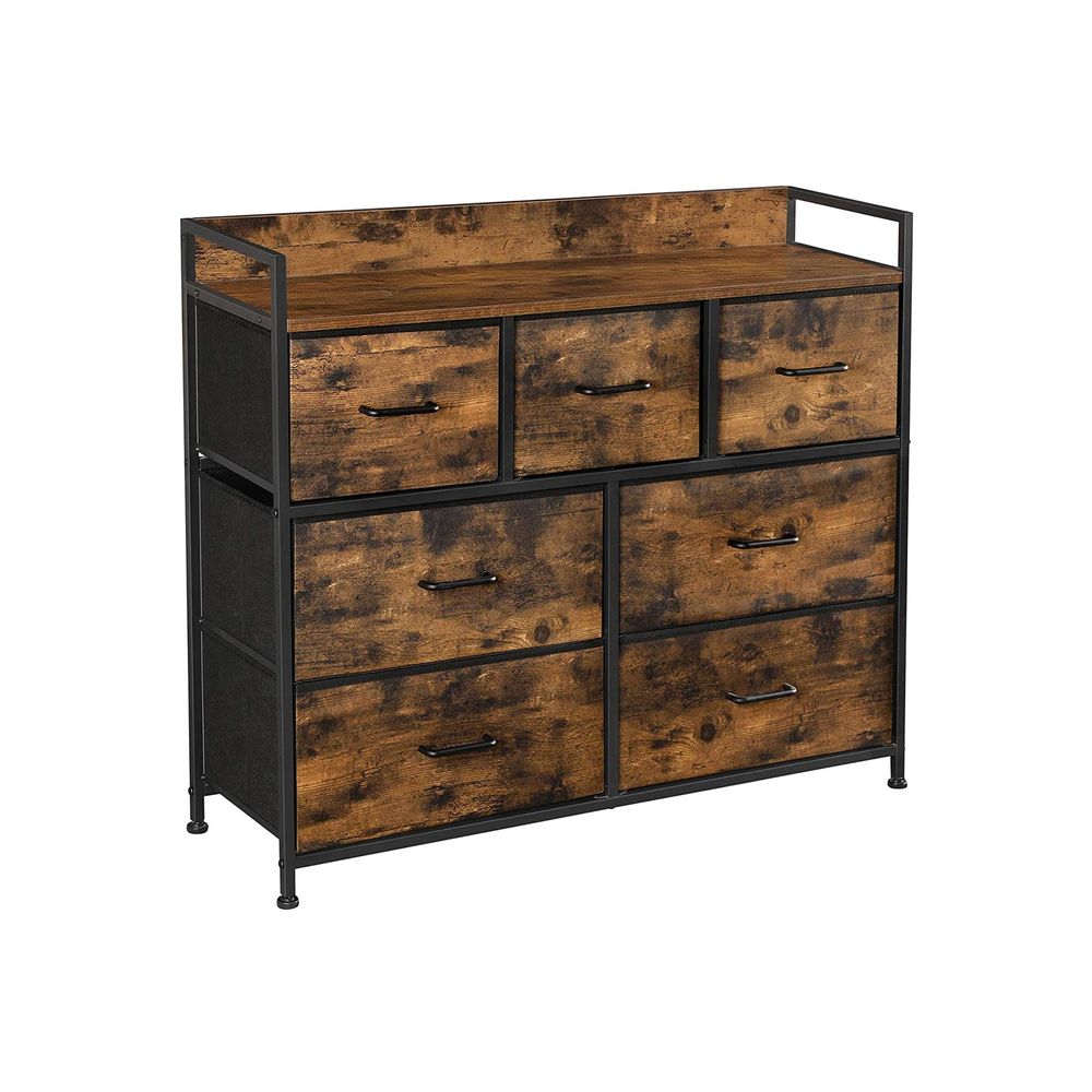 Kumode 98x28.5x85cm vintage brūnā/melnā krāsā