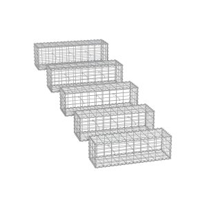 Gabionu grozi, komplekts 5,5 x 10 cm acs izmērs, sudraba