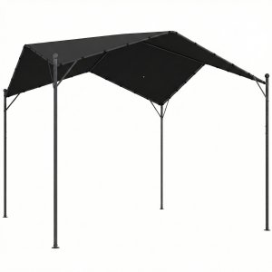 Pergolas paviljons 3x3m, ūdeni atgrūdošs, stabils, ziemai izturīgs, saules aizsargs ar divslīpju jumtu un trīsstūrveida stiprinājumiem.