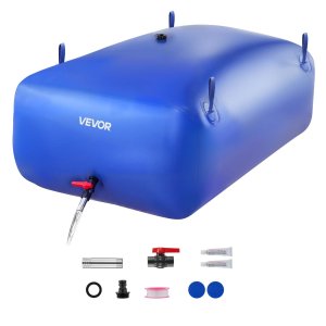 Ūdens uzglabāšanas urālis, 540L pārnēsājama un saliekama ūdens uzglabāšanas soma, nodilumizturīga 1000D PVC mīksta ūdens soma, hermētiski kempinga tvertņu konteineri dārza apūdeņošanai RV ārkārtas situācijās, zils