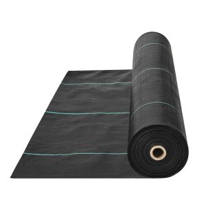 Nezāļu barjeras ainavu audums, 6 * 100 pēdu izturīgs dārza nezāļu audums, austs PP nezāļu kontroles audums, piebraucamā ceļa audums, ģeotekstila audums ainavu veidošanai, zemes segums, nezāļu bloķētājs, melns