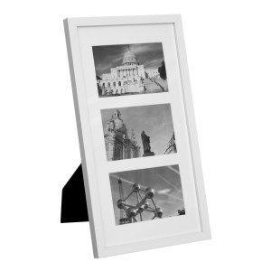 Balts attēla rāmis 3 fotogrāfijām