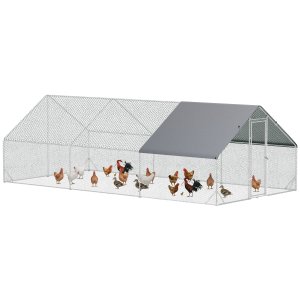 Vistu kūts, brīvās turēšanas aploks, mājputnu māja ar ēnainu jumtu, āra aploks 4-6 vistām, pīlēm, trušiem, 3 x 2 x 2 m