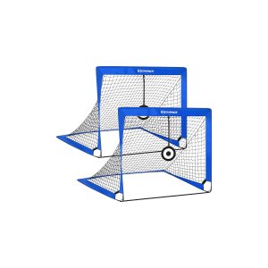 Bērnu futbola vārti, 2 komplekts, salokāmi, zili
