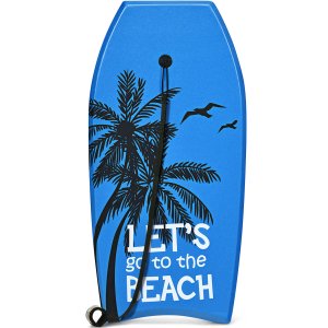 Viegls peldošs dēlis un ķermeņa dēlis (Bodyboard) pludmalei bērniem un pieaugušajiem (garums 106 cm), zils